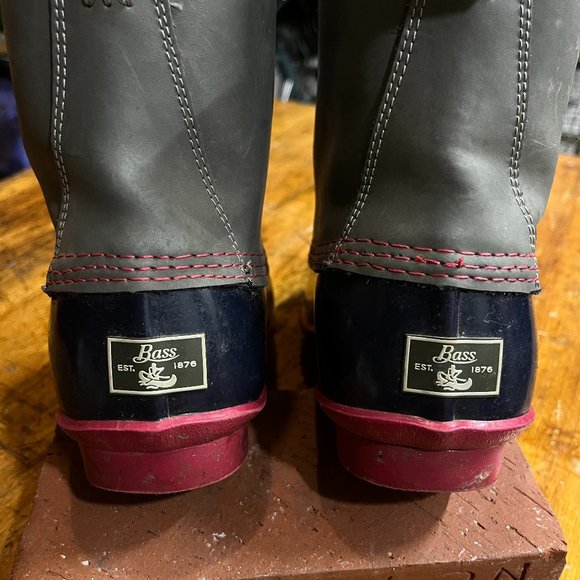 Duck / Muck Winter Boots Harlequin 9 grey pink navy plaid - Like new unworn! - Picture 5 of 12